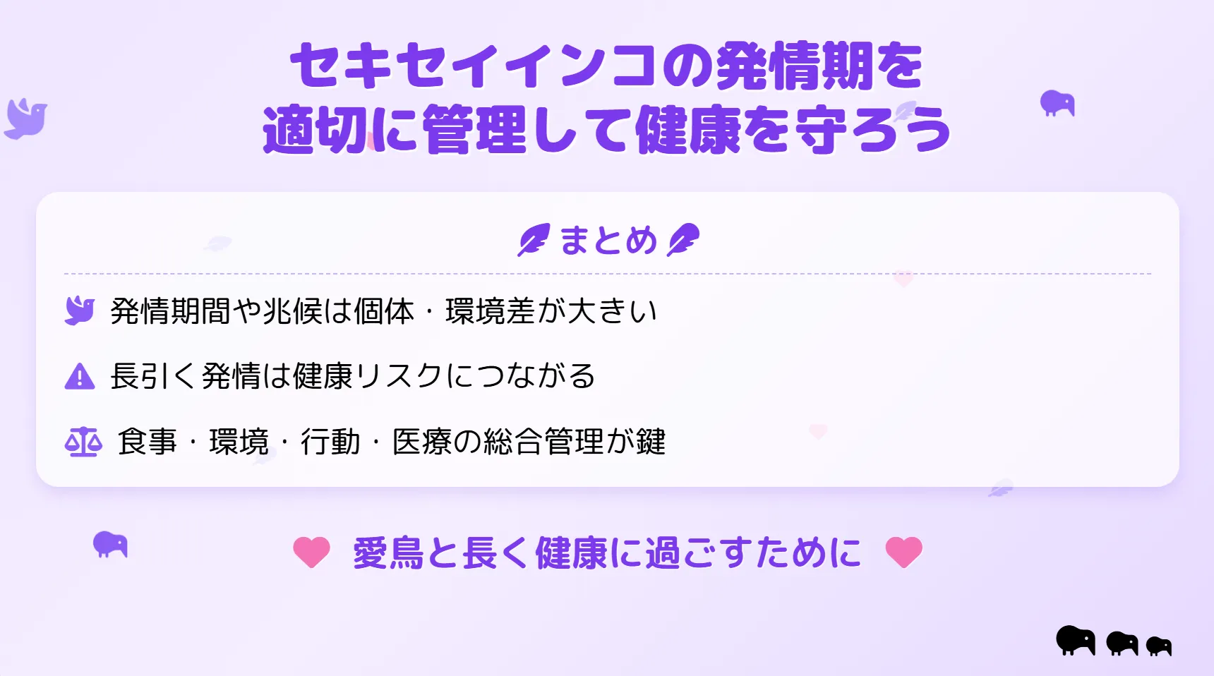 セキセイインコの発情期まとめ