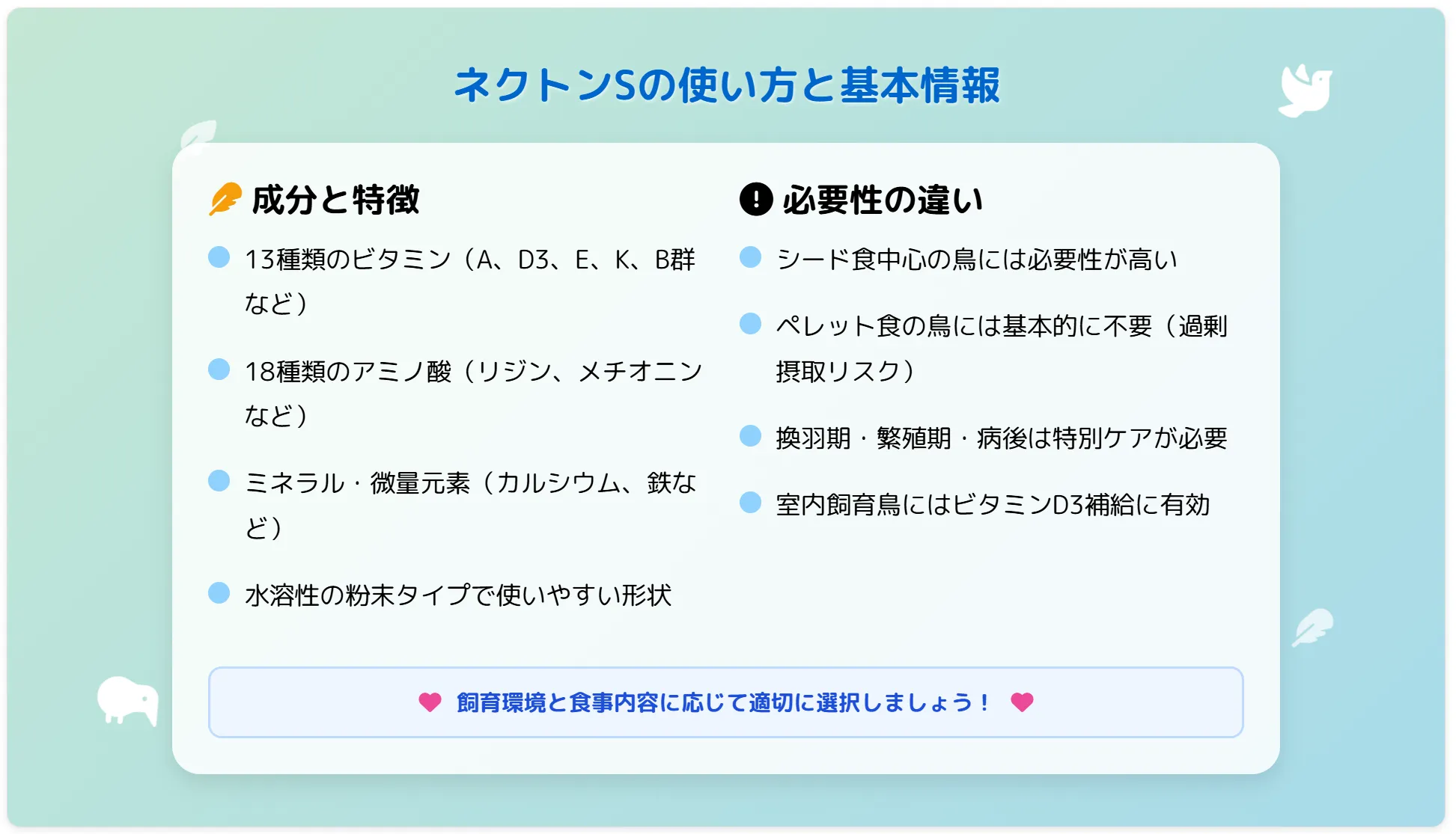 ネクトンsの使い方と基本情報