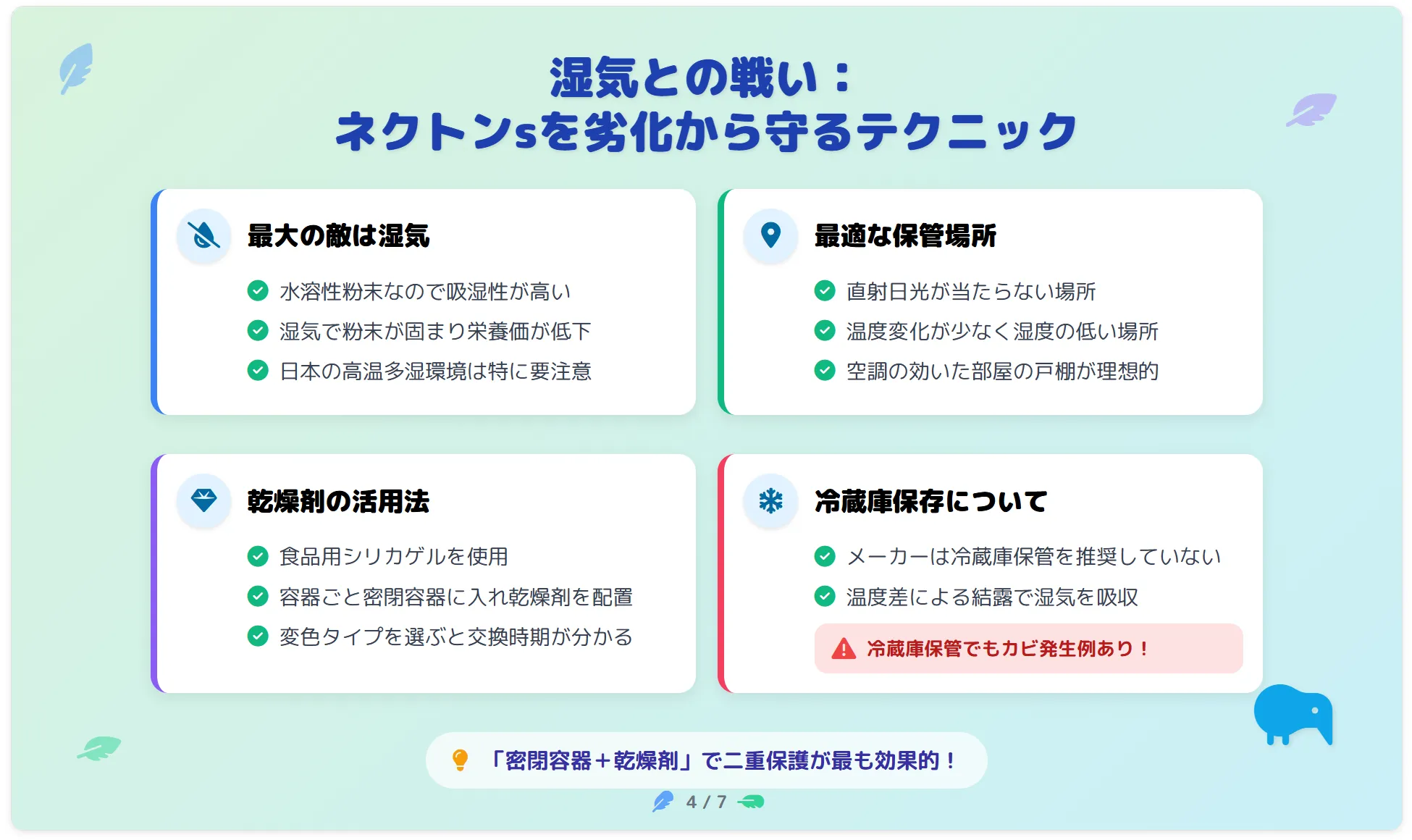 ネクトンsを劣化から守る方法