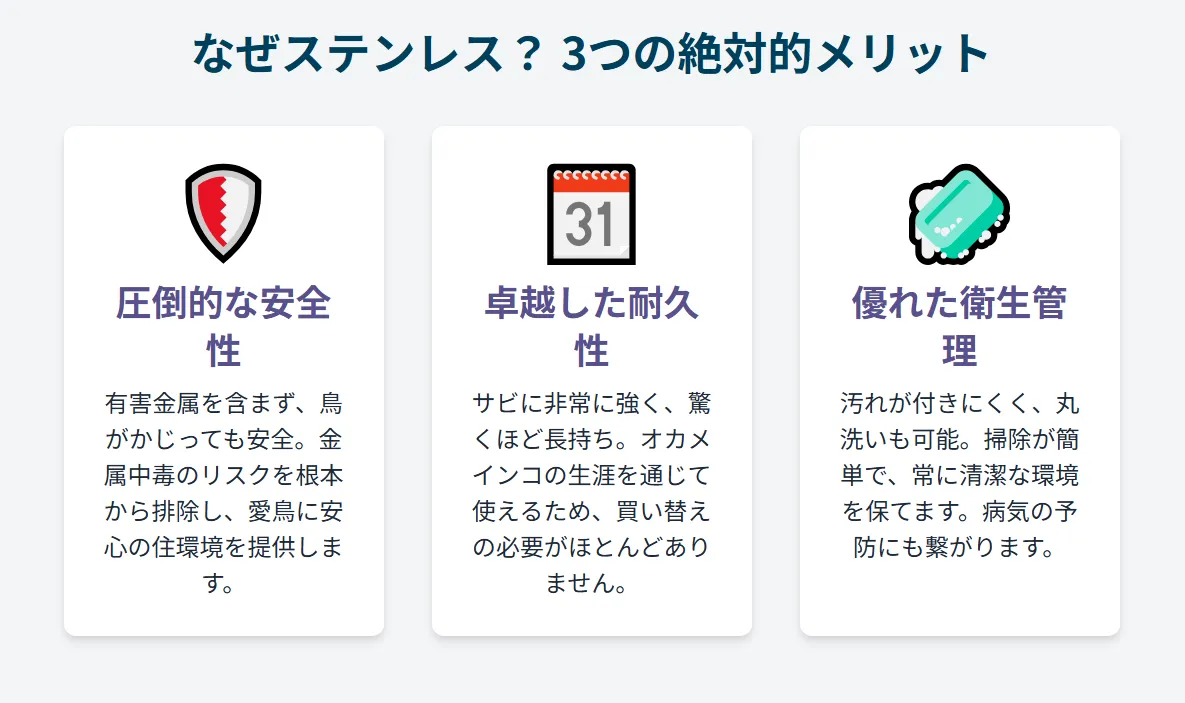 ステンレスケージのメリット