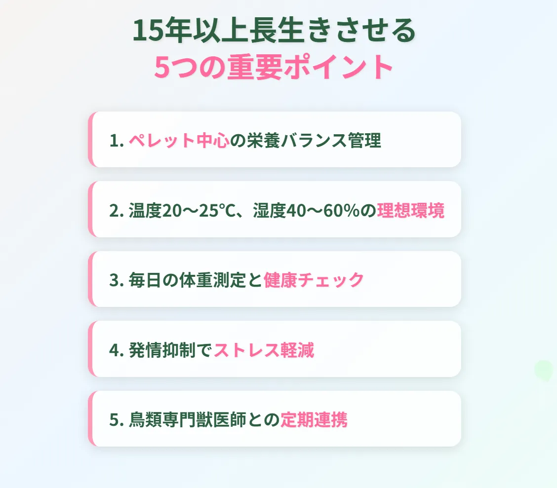 15年以上長生きさせる5つのポイント