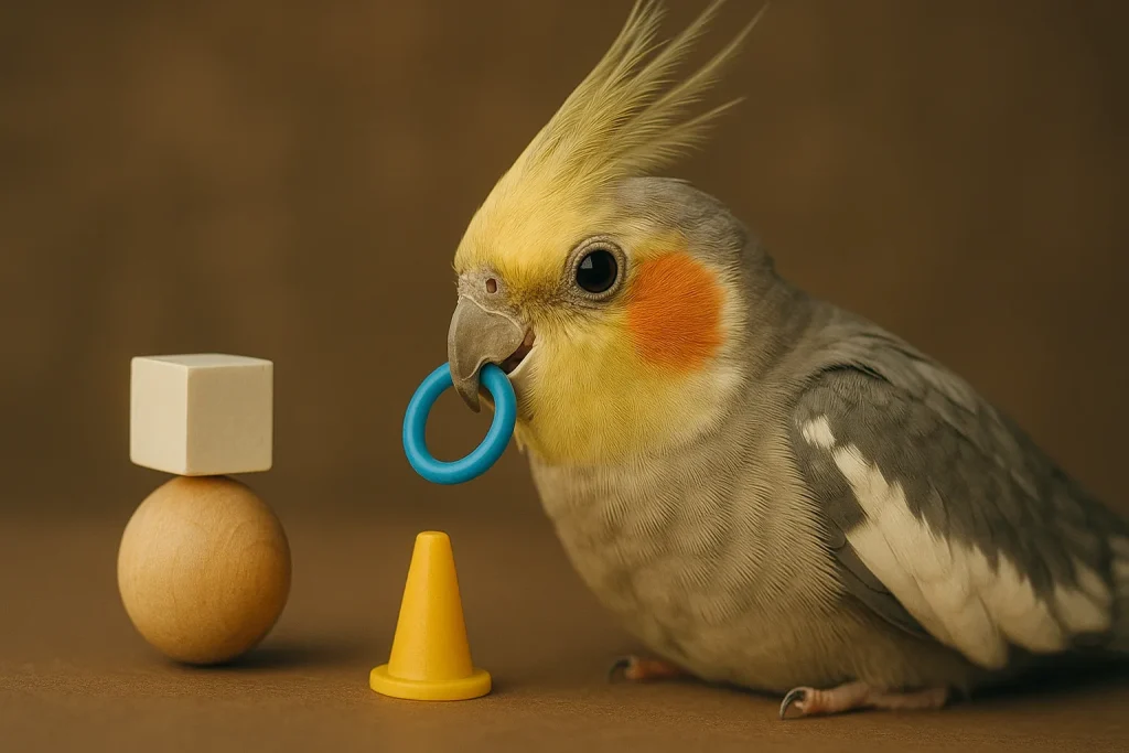 オカメインコのクリッカートレーニング