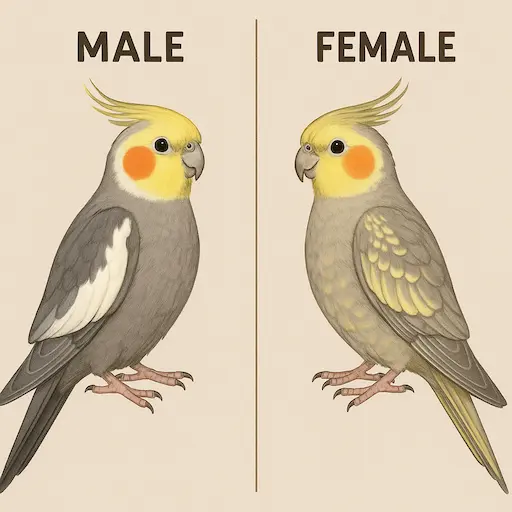 オカメインコのオスメス