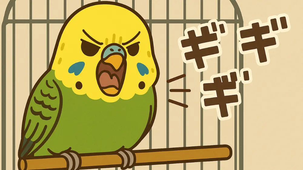 セキセイインコの鳴き声ギギギの意味