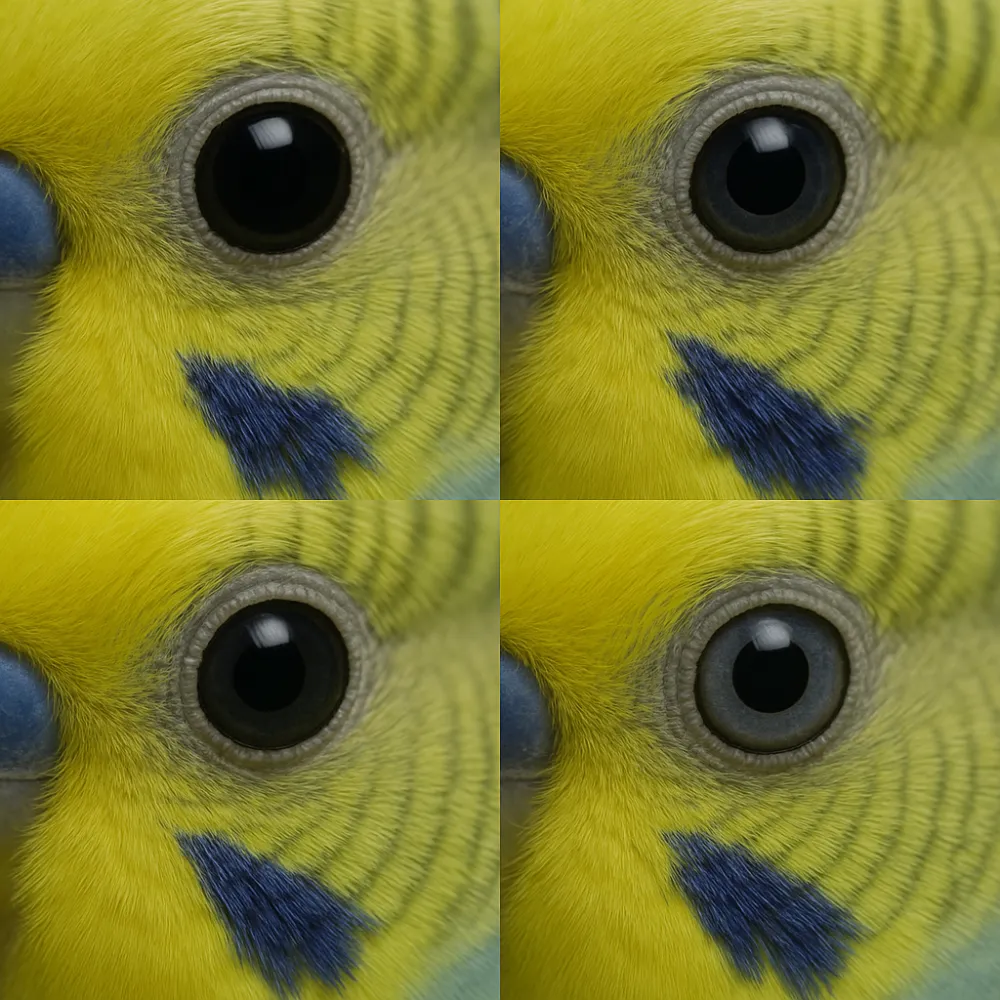 虹彩リングの発達を示す写真
