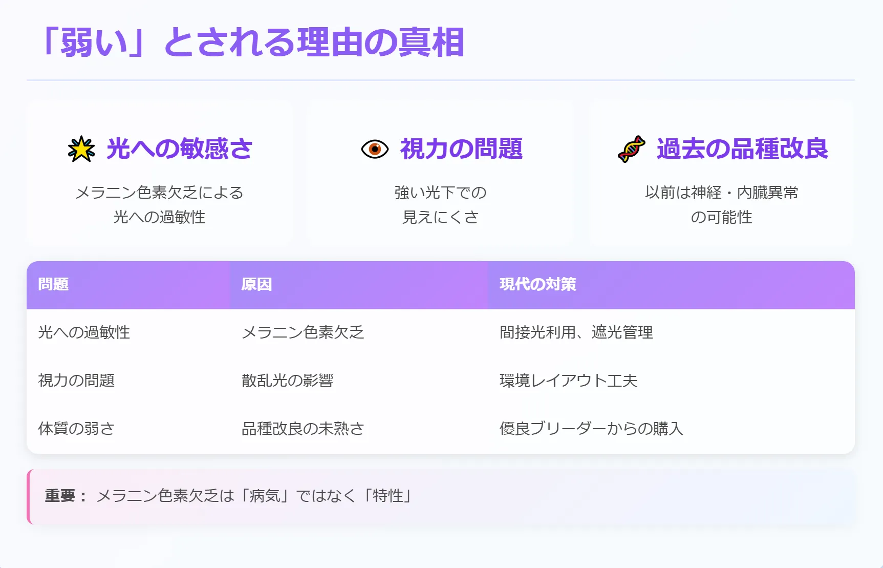 セキセイインコアルビノが弱いとされる理由