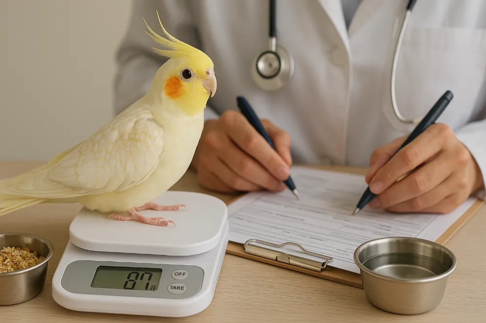 適切な飼育環境で生活するオカメインコ ルチノーパールの健康管理