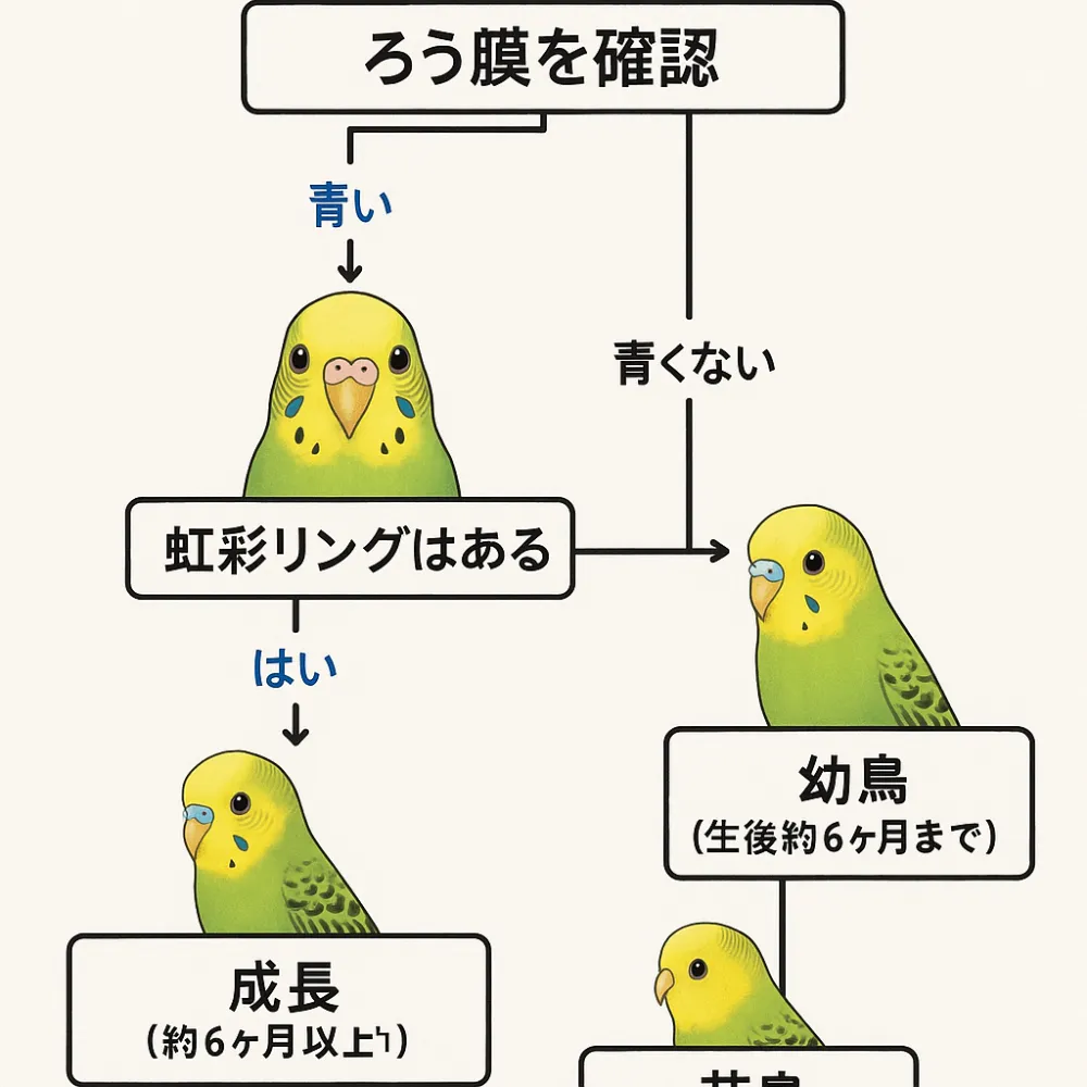 ろう膜と虹彩リングの発達を示すフローチャート