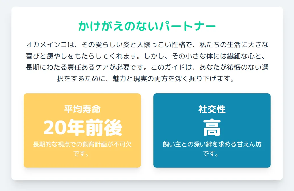 オカメインコの平均寿命