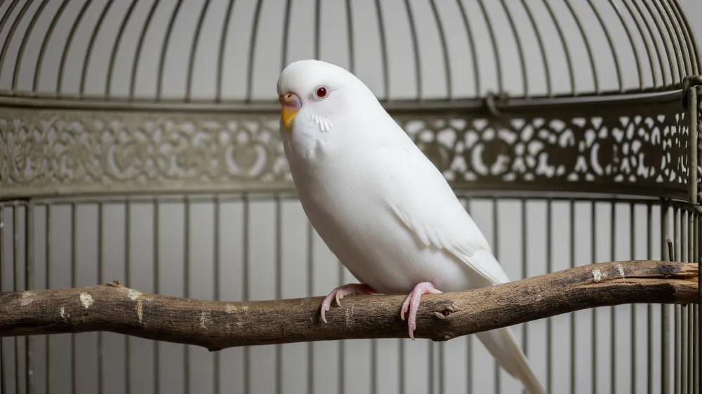 年齢判定が困難なアルビノセキセイインコ