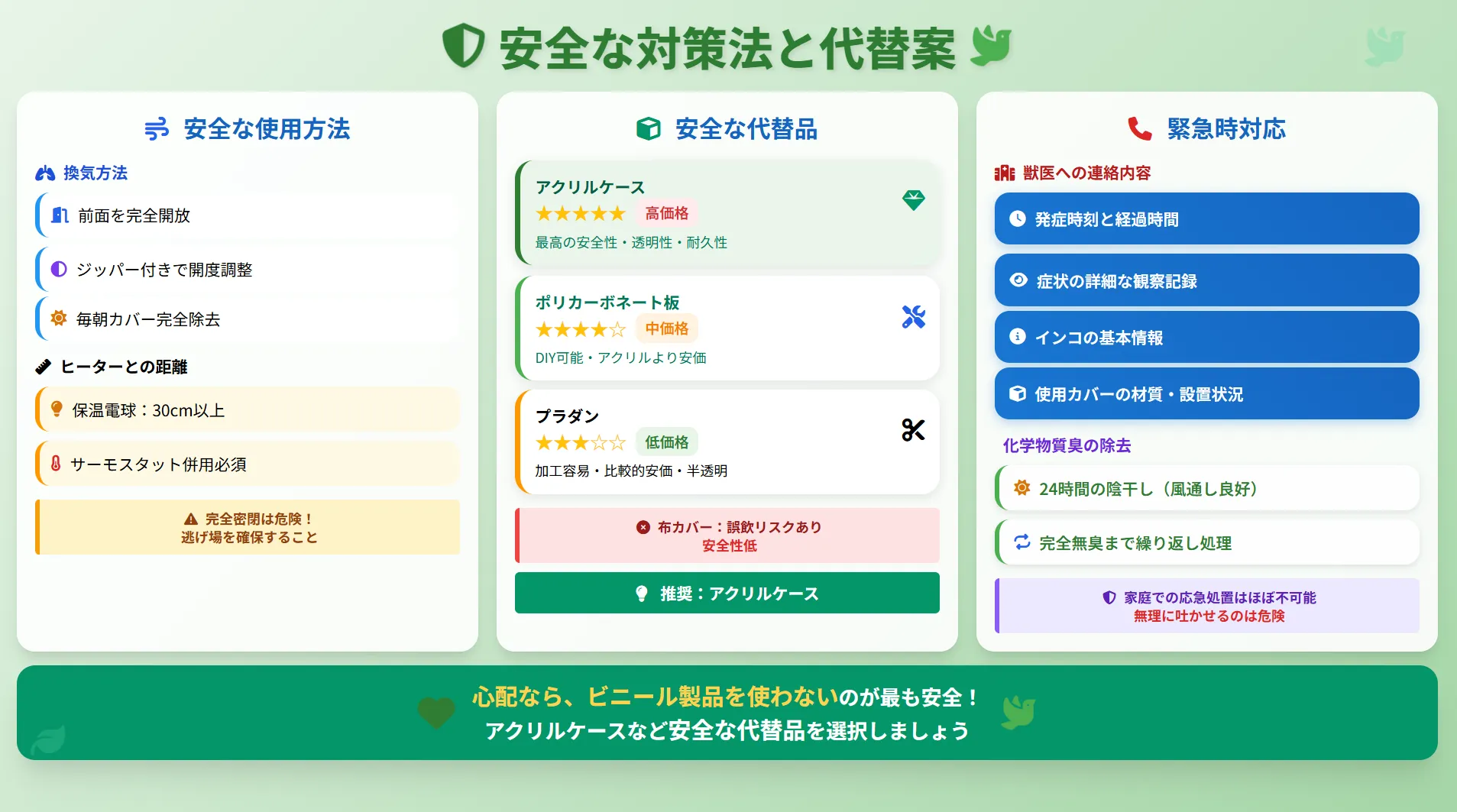 安全な対策法と代替案