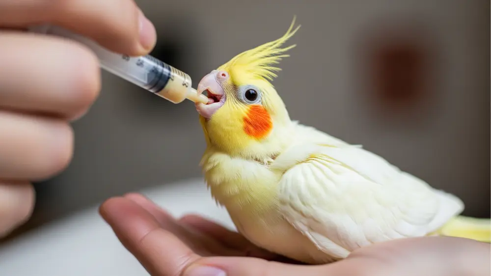 オカメインコルチノーの挿し餌