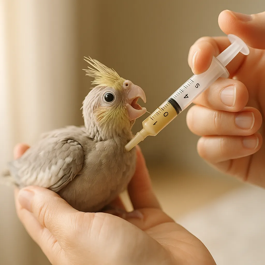 オカメインコひなの挿し餌