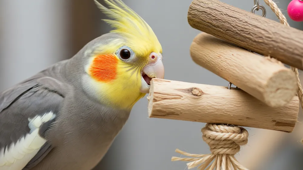 インコのくちばしを研ぐおもちゃ