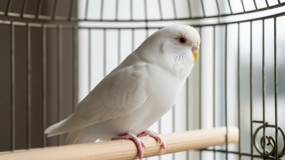 アルビノセキセイインコ