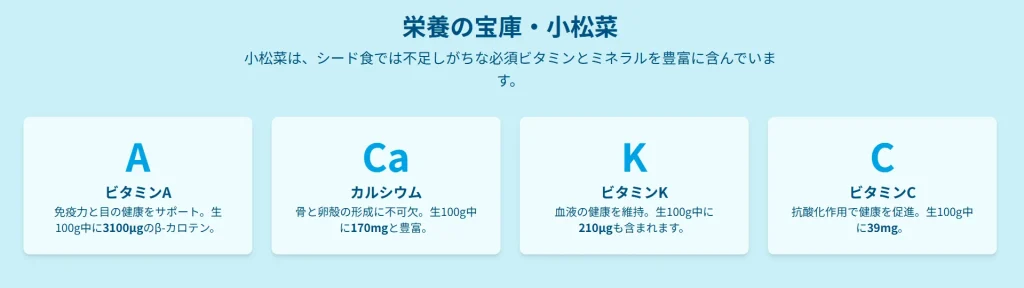 栄養の宝庫　小松菜