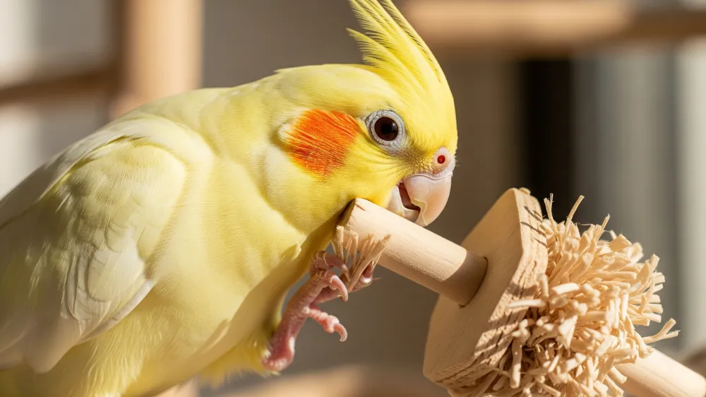 インコのくちばしを研ぐおもちゃ