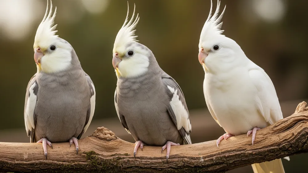 オカメインコホワイトフェイスに関するよくある質問に答えるインフォグラフィック。飼い方、値段、性格など。