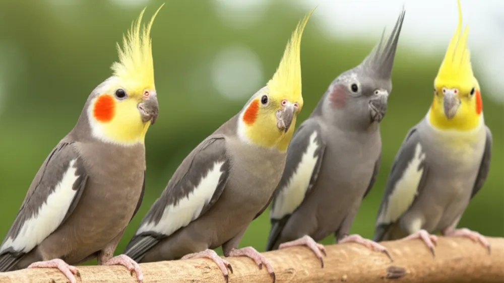 頭にクエスチョンマークを浮かべている可愛らしいオカメインコ