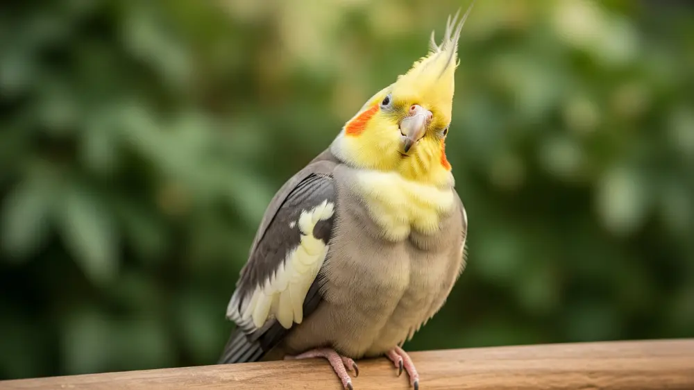 得意な歌を歌い終わった後、満足そうにドヤ顔ポーズを決めるオカメインコ