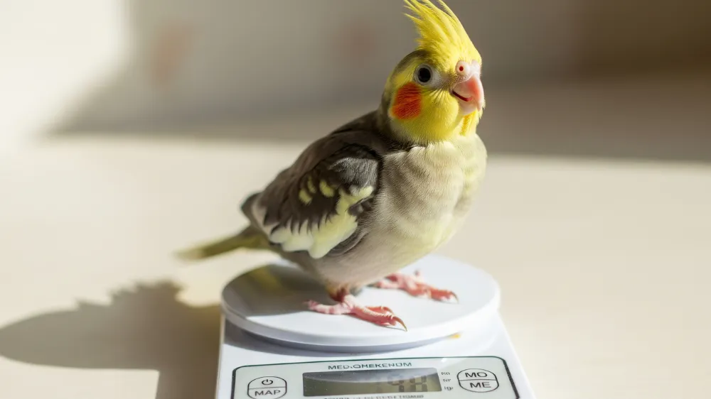 疑問符のアイコンと首をかしげるオカメインコのイラスト。