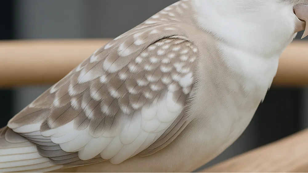 オカメインコホワイトフェイスの値段に3万円から9万円の差が出る理由を図解。遺伝的な希少性と繁殖の難しさが価格に影響することを示すインフォグラフィック。