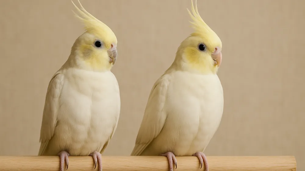 多くの鳥が集まるバードフェアの様子。レアカラーのオカメインコを探す貴重な機会。