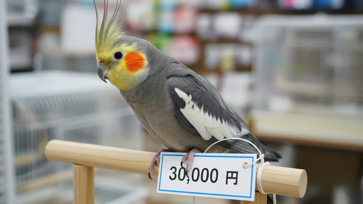 オカメインコの飼育に必要な初期費用や道具を表現した画像