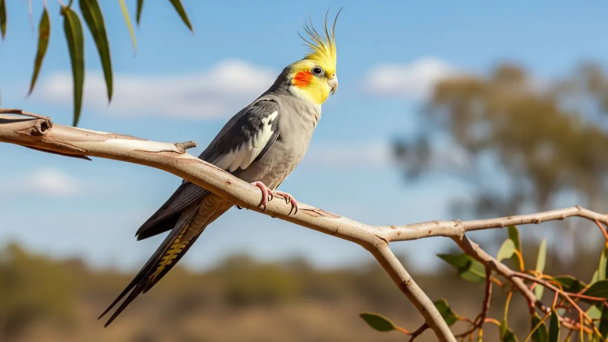 オーストラリアの野生のオカメインコ