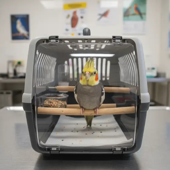 オカメインコ用キャリーケース3タイプを比較。ケージ型は通院・避難に最適で1.5-2kg、リュック型は散歩向けで1-1.5kg、アクリル型は防音重視で3kg以上。