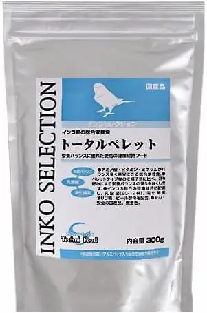 イースター インコセレクション トータルペレットのパッケージ画像。国産ブランドで手頃な価格と入手しやすさが魅力のペレット。