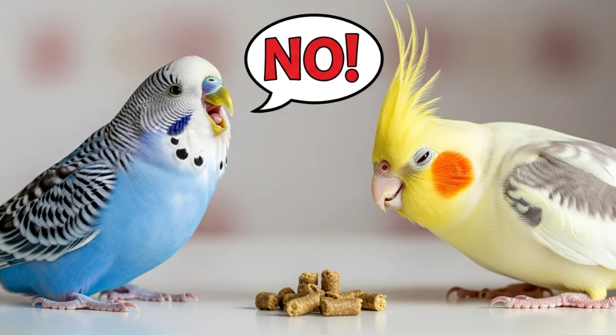 シードからラウディブッシュペレットへの4週間段階的切り替え法。焦らず段階的に行うことが成功の鍵で、週ごとに混合比率を変えていく方法を図解