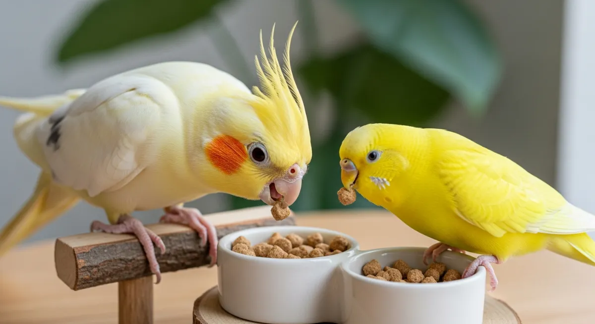 ハリソンペレットの選び方を総まとめした図解。4つの選択基準と具体的な判断フローを視覚化し、鳥種・体重・年齢・健康状態に応じた最適な選択方法を一目で理解できる。