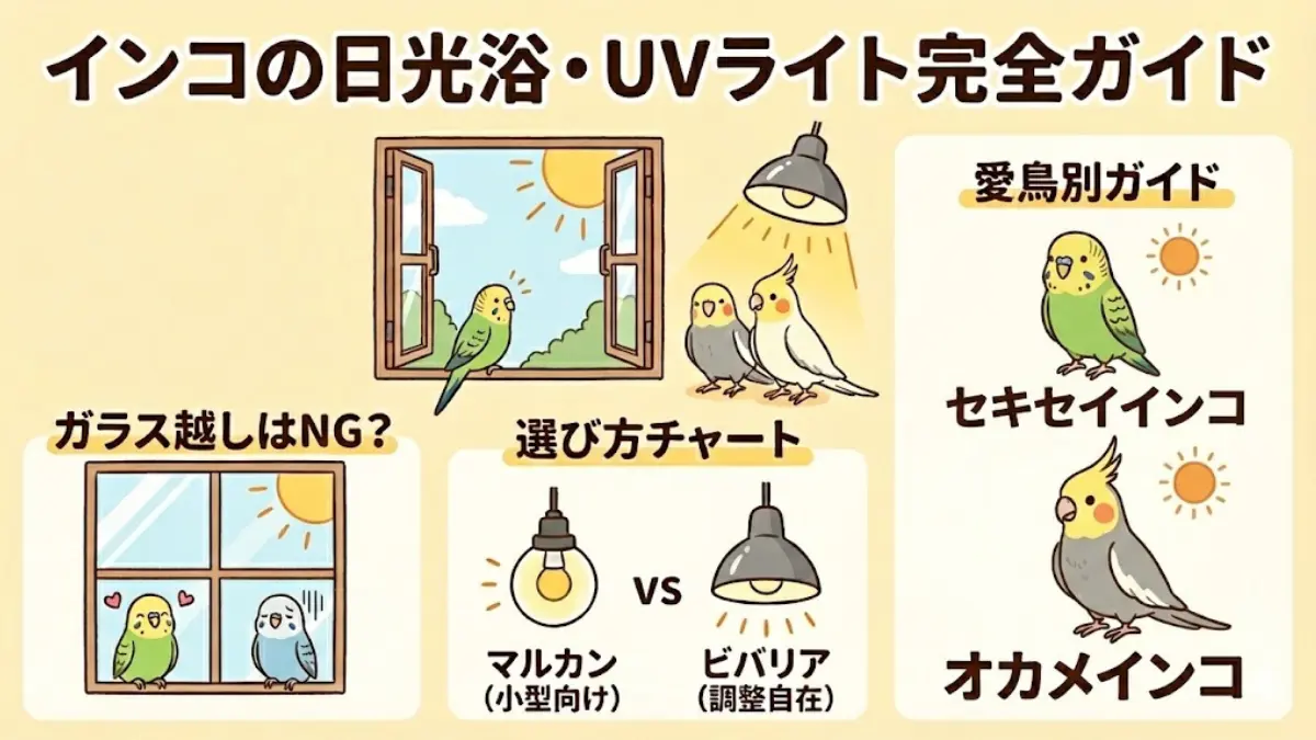 インコの日光浴ライトおすすめ比較ガイド｜時間・頻度から種類の選び方まで完全網羅