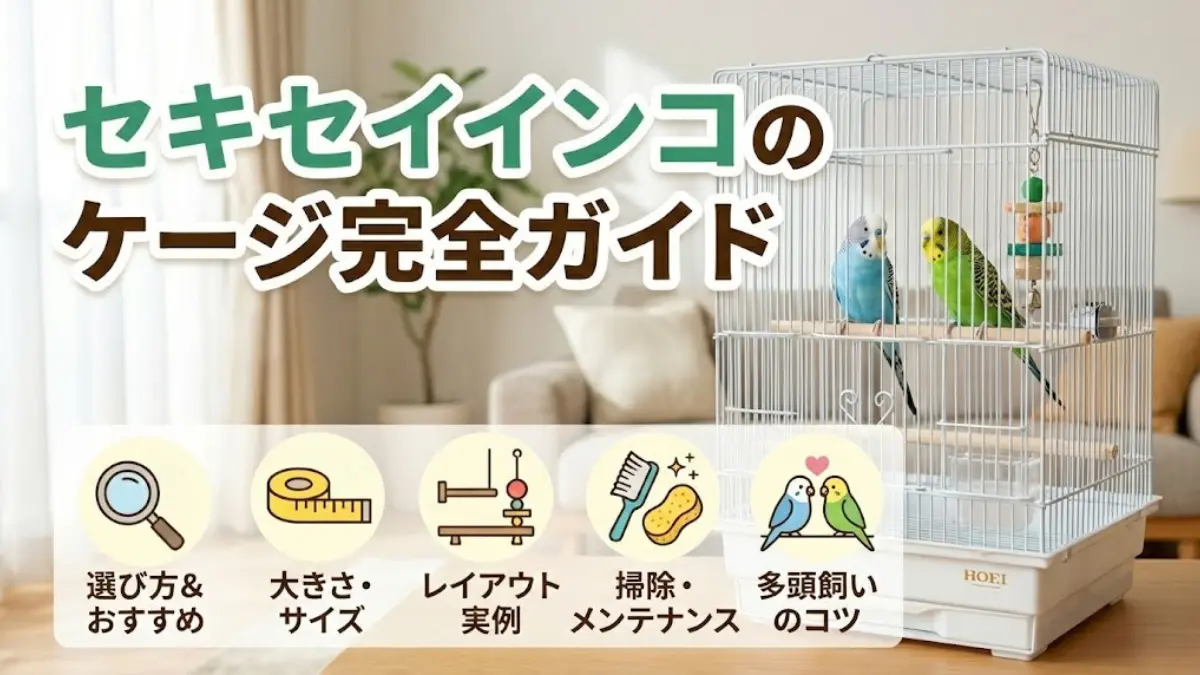 セキセイインコのケージ完全ガイド｜選び方・レイアウト・掃除のコツまで網羅