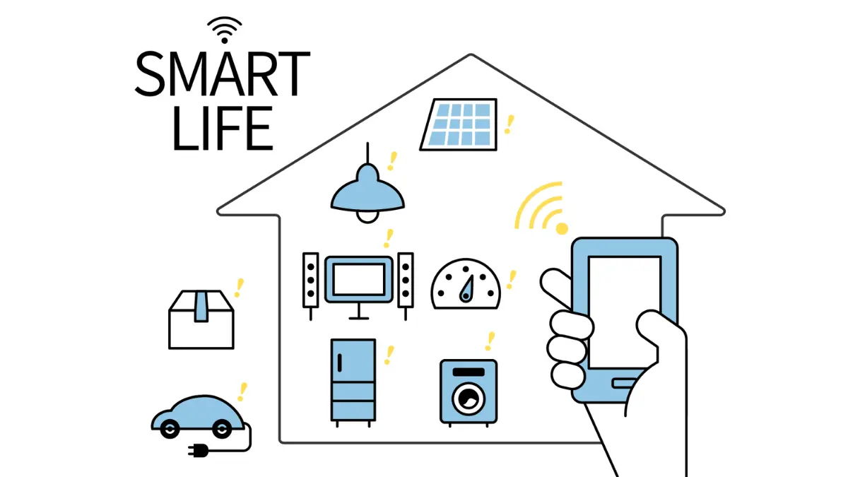SwitchBotスマートホームシステムのイメージ。温度管理・照明制御・見守りカメラを一元管理できるIoT機器の進化。